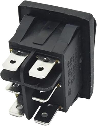 16A 250VAC Heavy Duty KCD4-201 Waterproof Rocker Switch Latching ON Off 12V 220V Red Green Blue Yellow Light(Red Light,ON-Off_12V) in Saudi Arabia