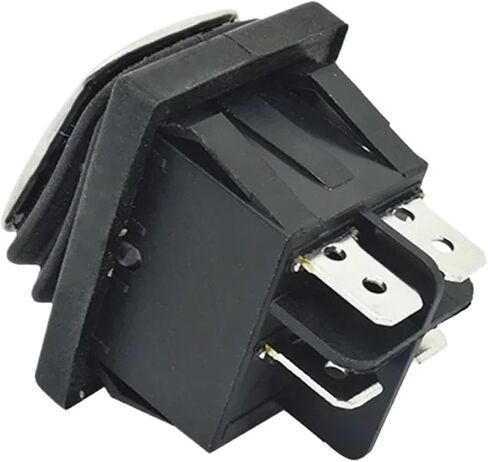 16A 250VAC Heavy Duty KCD4-201 Waterproof Rocker Switch Latching ON Off 12V 220V Red Green Blue Yellow Light(Red Light,ON-Off_12V) in Saudi Arabia