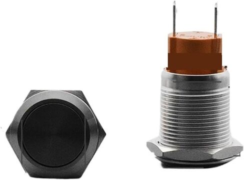 15A/250VAC 16MM 19MM 2PIN DELON HOLE PUND BUND BUNDING BOUND POWER FLAT HAVE HEAD LOCKING/RESET SELDERING IP67 (High Head ، 19mm_momentary) in Saudi Arabia