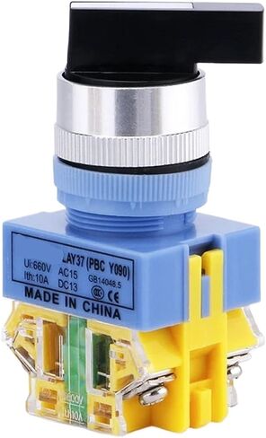 1pcs 22mm LAY37-11X2 Rotary Button Switch 2/3 Positions Knob Switch Self-Locking 10A/660V Copper Contact Silver Contact(3way Short s) in Saudi Arabia
