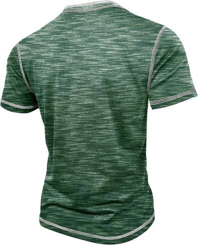 Men’s Henley Shirts Short Sleeve Athletic Button Basic Tee Shirts Summer Lightweight T Shirts in Saudi Arabia