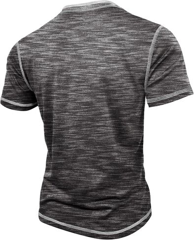 Men’s Henley Shirts Short Sleeve Athletic Button Basic Tee Shirts Summer Lightweight T Shirts in Saudi Arabia