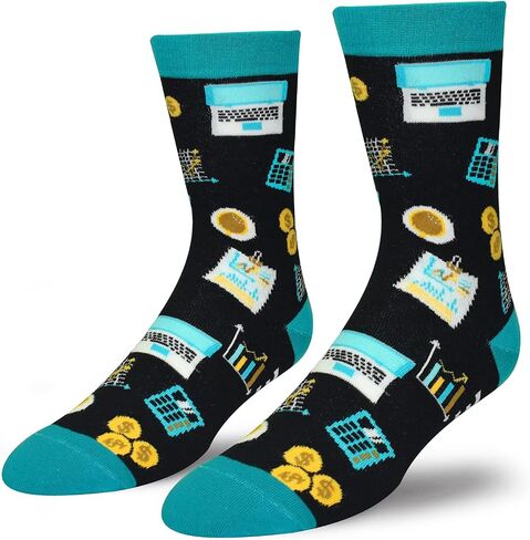 Funny Jobs Occupation Crew Socks, Novelty Gifts for New Dad, CPA, Mail Carrier in Saudi Arabia