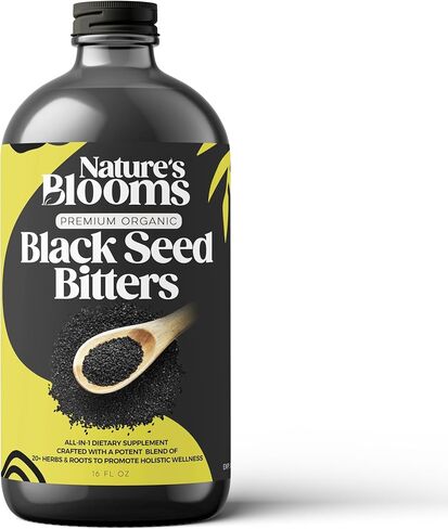 Nature's Blooms: ملحق بذور أسود ناتجة عن الصحة والعافية | مضادات الأكسدة الفائقة لدعم المناعة والمفاصل والهضم والشعر والجلد | 16 أوقية in Saudi Arabia