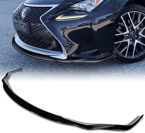 Front Bumper Spoiler Lip 3pc fit for Compatible with 2015-2018 Lexus RC300 RC350 AG-Style Front Bumper Spoiler Lip 3pc (Painted Black) in Saudi Arabia