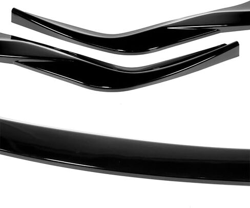 Front Bumper Spoiler Lip 3pc fit for Compatible with 2015-2018 Lexus RC300 RC350 AG-Style Front Bumper Spoiler Lip 3pc (Painted Black) in Saudi Arabia