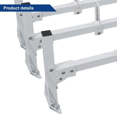رفوف فان سلم ، فان سقف رف الصلب 3 قضبان مناسبة لفورد إيكونولين E150 250 350 1992-2015 ، ملائمة لشيفروليه إكسبريس 1500 2500 3500 رفوف توبيبر 750 رطل (أبيض) in Kuwait