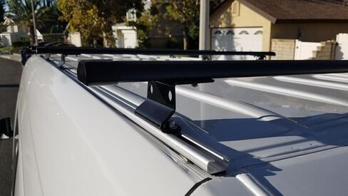 KUAFU 4 Bar Ladder Roof Rack W/Side Rails Low & High Comaptible with 2007-On Sprinter (2 Packages Shipment) in Saudi Arabia
