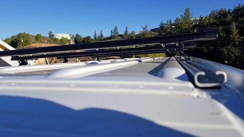 KUAFU 4 Bar Ladder Roof Rack W/Side Rails Low & High Comaptible with 2007-On Sprinter (2 Packages Shipment) in Saudi Arabia