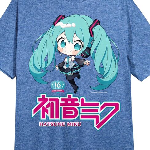 BioWorld Hatsune Miku شخصية و Kanji Crew Neck Short Shirt Heather Women's Night Shirt in Kuwait