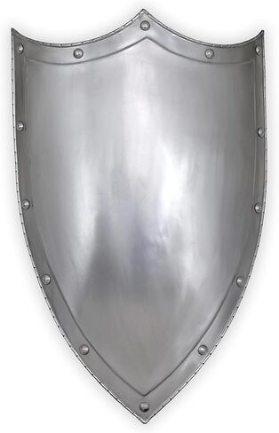 Armory Replicas™ Polished Steel Crusader Shield Belt – Leather Strap with Iron Roller Reenactments Costumes, and Roleplay in Saudi Arabia