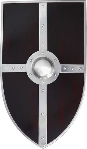 Armory Replicas™ Polished Steel Crusader Shield Belt – Leather Strap with Iron Roller Reenactments Costumes, and Roleplay in Saudi Arabia