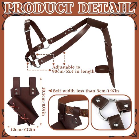مجموعة أزياء Ramede Men Renaissance Set Halloween Viking Viking Leather Belt Beltband Frog Lostty Counter Armor for Cosplay in Saudi Arabia