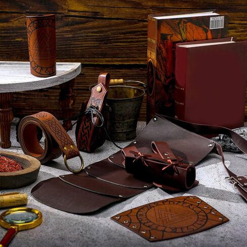 مجموعة أزياء Ramede Men Renaissance Set Halloween Viking Viking Leather Belt Beltband Frog Lostty Counter Armor for Cosplay in Saudi Arabia