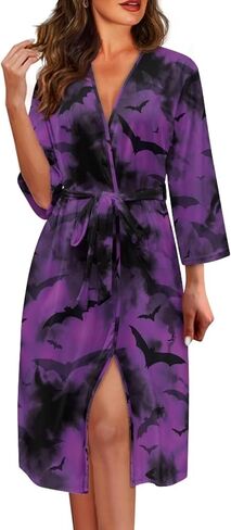 أردية كيمونو للسيدات Longegowns Longweight Lightweight Sleep Wear Casual V Night Night Robe Lounge in Saudi Arabia