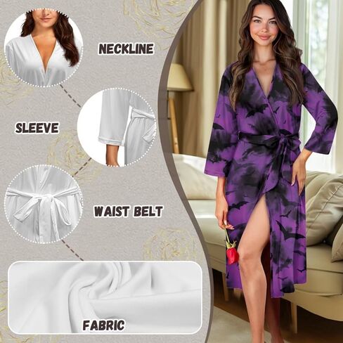 أردية كيمونو للسيدات Longegowns Longweight Lightweight Sleep Wear Casual V Night Night Robe Lounge in Saudi Arabia