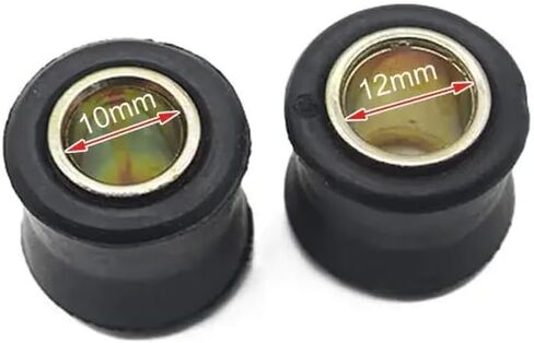 8 Pieces Motorcycle Scooter Rear Shock Absorber Rubber Cushions 10mm 12mm Compatible Bushing Sleeves(4x10mm and 4x12mm) in Saudi Arabia