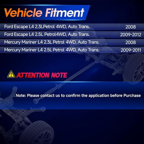 936-891 تجميع عمود عمود عمود عمود الدافع الخلفي مناسبة لفورد هروب 2008-2012 | ملاءمة لـ Mercury Mariner 2008-2011 ، 4WD ، Auto Trans ، OE 8L8Z4R602C ، 8L8Z-4R602-C in Saudi Arabia