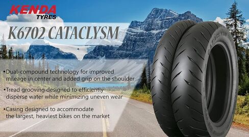 Kenda Cataclysm Bias الدراجات النارية طراد الإطارات 130/90-16 (130/90B16) يتضمن فتحة زجاجة مفاتيح in Saudi Arabia