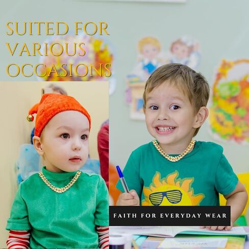 Halukakakah Baby Toddler Cuban Link Chain - Tycoon Junior - Kid's 18K Gold/Platinum White Gold Bracelet Necklace Smally Size ، Lab Diamonds Prong Set ، تتناسب مع 6+ Y/O. مع Giftbox in Kuwait