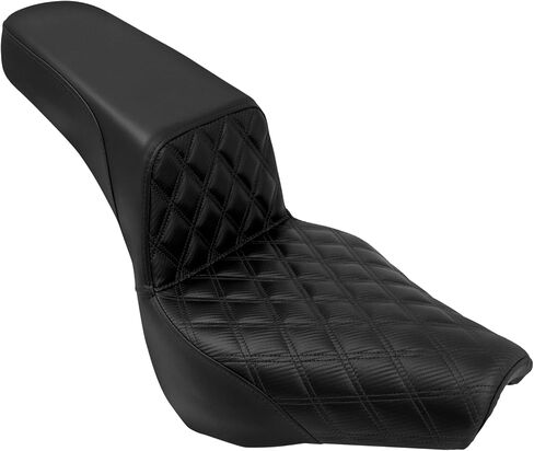 One-Piece Driver Passenger Seat Motorcycle 2-Up Seat Fit for Harley Softail Standard FXST Slim FLSL Deluxe FLDE Street Bob FXBB Heritage Classic FLHC 2018-2023 (Red Stitching) in Kuwait