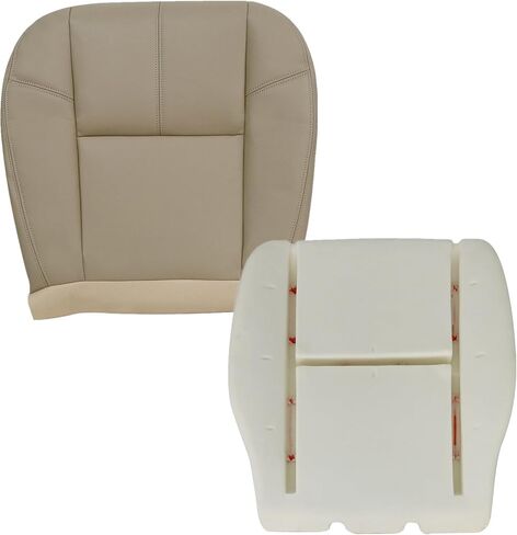 Front Left Driver Side Bottom Leather Seat Cover & Foam Cushion Gray Compatible with Chevy Tahoe Suburban Avalanche Silverado GMC Yukon Sierra 2007 2008 2009 2010 2012 2013 2014 in Saudi Arabia