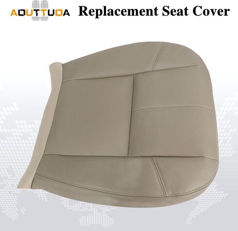 Front Left Driver Side Bottom Leather Seat Cover & Foam Cushion Gray Compatible with Chevy Tahoe Suburban Avalanche Silverado GMC Yukon Sierra 2007 2008 2009 2010 2012 2013 2014 in Saudi Arabia