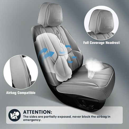 Car Seat Covers Custom Fit for Ford F150 2009-2025, Faux Leather Seat Cover Set fit for Cars 2017-2025 F250 F350 F450, Compatible with Crew Quad Regular Cab Pickup Truck Cushions(BeigeBlack, Full Set) in Saudi Arabia