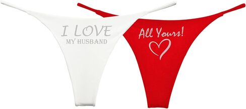 I Love My Husband Women's Thong and All Yours Set (Pack of 2) in Saudi Arabia