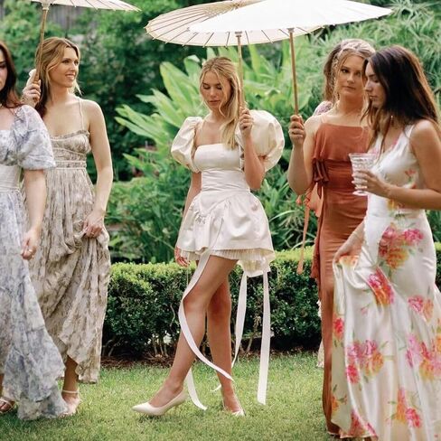 فستان زفاف قصير الأكمام من أكمام قصيرة للعروس فستان حزب العودة للوطن للعروس in Kuwait