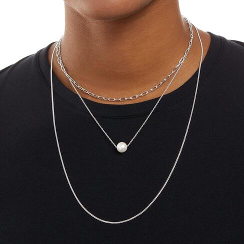 Amazon Essentials 14K Gold or Sterling Silver Freshwater Pearl Pendant Necklace in Saudi Arabia
