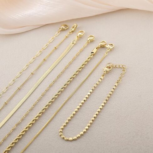 أساور Kyerlyn Silver Gold للنساء مقاوم للماء ، مجموعة مجوهرات ذهبية حقيقية 14 كيل in Kuwait