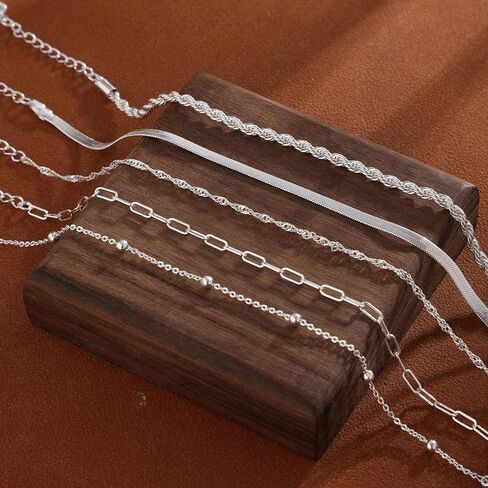 Kyerlyn Silver Gold Bracelets for Women Waterproof, 14K Real Gold Jewelry Sets for Women Trendy Dainty Stackable Cuban Link Paperclip Chain Bracelet in Kuwait