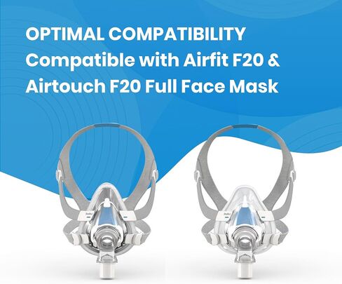3 حزمة F20 أحزمة أغطية رأس بديلة كبيرة الحجم متوافقة مع AirFit/AirTouch F20 ، وتوريد الأشرطة المشابك المغناطيسية المشمولة in Kuwait