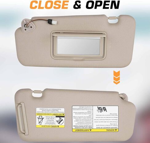 Left Driver Side Sun Sun مع ضوء متوافق مع Nissan Murano 2009 2010 2011 2012 2013 2014 استبدال# 96401-1AA1B 96400-1AA1B (Beige in Saudi Arabia