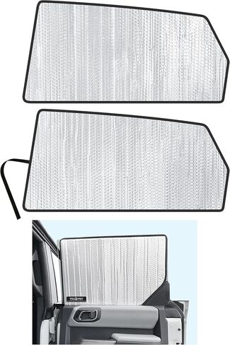 ييلوبرو الجانبي النافذة الأمامية المقعد الأمامي (مجموعة من 2) ملاءمة مخصصة لعام 2021 2022 2023 2024 2025 فورد برونكو SUV - لـ 4DR 4DOOR - (وليس للنموذج الرياضي) ، إكسسوارات UV Reffector [مصنوعة في الولايات المتحدة الأمريكية] in Kuwait