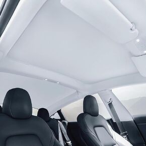 Roof Sunshade for Tesla Model 3 2018-2024 2025 Highland Glass Sunroof Shade Window Insulation UV & Heat Protection Double-Layer Sun Shade Beige (Produced from China) in Kuwait