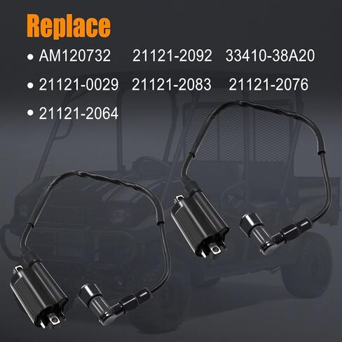 33410-38a20 2pcs ملف الإشعال ملائمة لـ Kawasaki Mule 3010 4010 2510 2500 2520 3000 3020 4000 4010 KAF 620 650 FD620D FD611V FD661D FD440V FD501D FD501V VN 800 VULCAN in Saudi Arabia