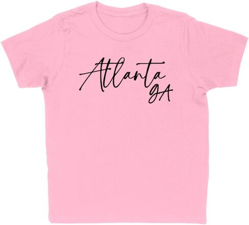 Script Atlanta Georgia Kids T-Shirt Youth in Saudi Arabia