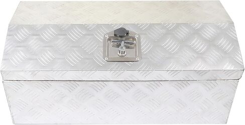 30 Aluminum Trailer Tool Box Chest box Pickup Truck Bed Storage Toolboxes Organizer Side Handle, Lock w/ 2 Keys, Silver in Saudi Arabia
