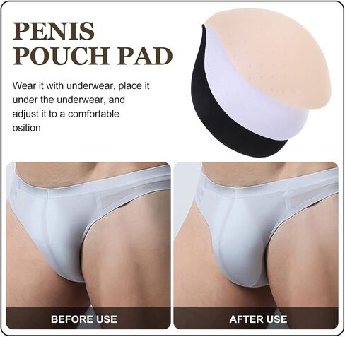 3pcs 's Panty Liner Bulge Enhancing Underwear Mens Pens Sleeves for Mens Cup Underwear Swim Briefs Bulge Padded Sponge Man in Saudi Arabia