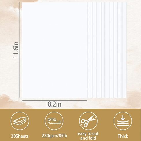 30 ورقة ورقة براون بطاقة 8.2 × 11.6 ، 230gsm/85 رطل ورقة بطاقة Kraft للاصطاع in Saudi Arabia