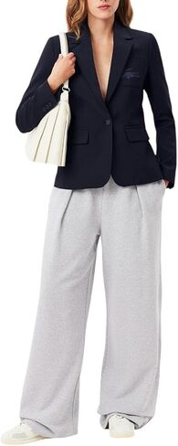 Lacoste Lacoste Women's Logo Wool Wool Blend Blazer in Saudi Arabia