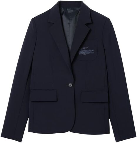 Lacoste Lacoste Women's Logo Wool Wool Blend Blazer in Saudi Arabia