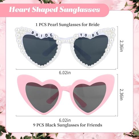 10 PCS Bride لتكون نظارة شمسية العازبة نظارة شمسية كبيرة للعروس هدايا حفلة العازبة in Kuwait