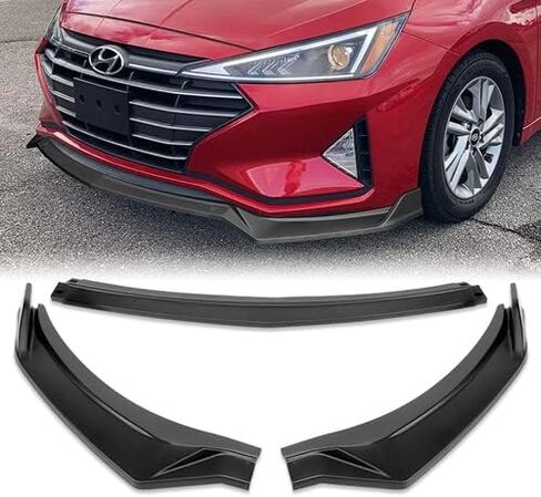3 قطع ABS ABS MOBER MOPPER SPOILER SPILITER SPILITER SPINED SPONITION TRIM TRIM TRIM متوافقة مع 2019 2020 HYUNDAI ELANTRA SEDAN (MATT Black) in Kuwait