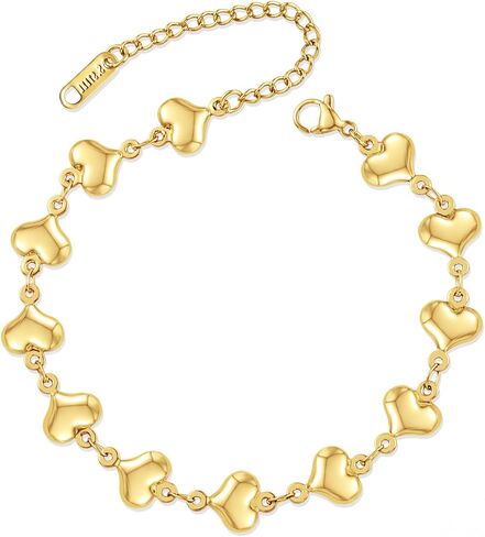 18K Gold Bracelet for Women, Adjustable Women Charm Link Bracelets Fashion Jewelry Gifts in Kuwait