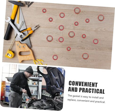 GLEAVI 30pcs Air Conditioning Compressor Sealing Gaskets Easy to Install Auto Gaskets for Air Conditioner Repair Compatible Washer Assortment for Efficient Sealing in Kuwait