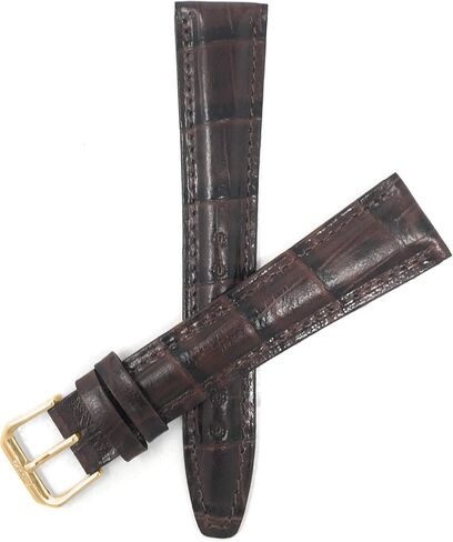 Bandini Extra Long (XL) حزام فرقة ساعة جلدية إيطالية - مبطنة - تمساح أو نمط لحاء - 6 ألوان - 12 مم ، 14 مم ، 16 مم ، 18 ملم ، 20 ملم in Kuwait