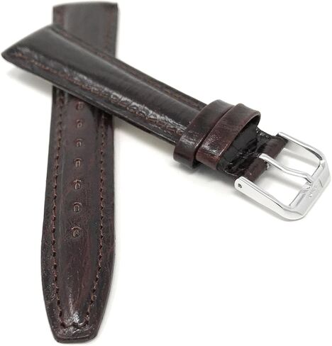 Bandini Extra Long (XL) حزام فرقة ساعة جلدية إيطالية - مبطنة - تمساح أو نمط لحاء - 6 ألوان - 12 مم ، 14 مم ، 16 مم ، 18 ملم ، 20 ملم in Kuwait